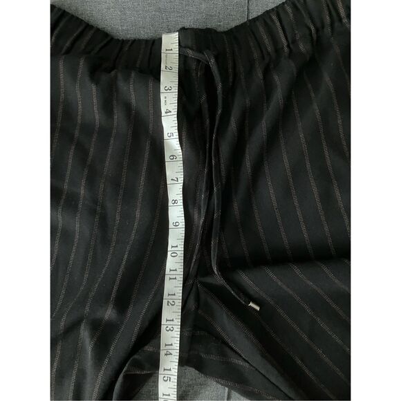 NINE WEST Black & Tan Striped Elastic Waist Pants Size XL - Picture 9 of 12